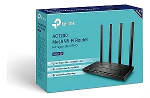 Roteador Tp-link Wireless Ac1200 4 Antenas Gibabit Archer C6 Cor Preto