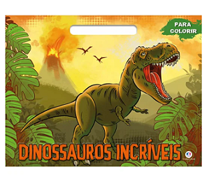 Livro Blocão de colorir Dinossauros incríveis