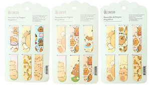 Kit de Marcador de Página Magnético Capivara - SORTIDO