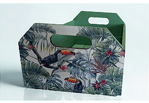 Caixote de Decoupage  - Pássaros por Débora Artes