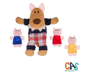 Lobo Mau Fantoche E Os 3 Porquinhos