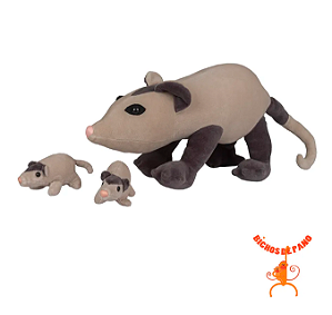 Gambá Grávida com 2 filhotes