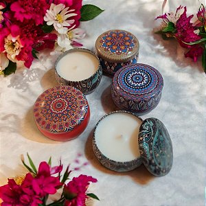 Vela Aromática Premium Mandala 140g com Essência Exclusiva