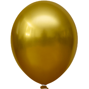 Balão Bexiga Redondo Látex Tamanho 16 Aluminio Cromado 10un
