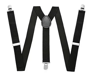 Suspensorio Liso Preto para Adulto