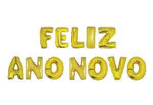 Kit Ano novo Balões Cortina Holográfica Letrasa