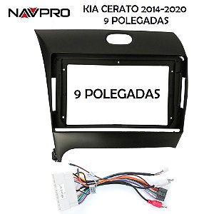 Para KIA CERATO 2014-2017 9 polegadas Moldura/Fascia e cabos de conexão para in