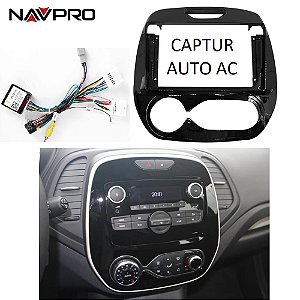 FOR RENAULT CAPTUR 2017 a 2021 Moldura/Fascia e cabos de conexão para instalaç