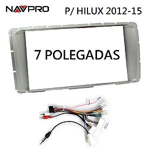 Para TOYOTA HILUX 2012-2015 7 POLEGADAS Moldura e cabos de conexão para instala