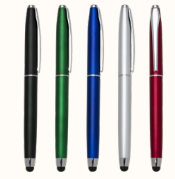 CANETA PLÁSTICA COM TAMPA E TOUCH SCREEN