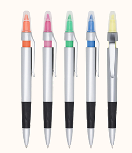 CANETA PLÁSTICA COM CARCA TEXTO