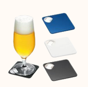 PORTA COPOS EM ABS COM ABRIDOR DE GARRAFAS