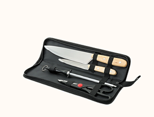 KIT CHURRASCO 4 PEÇAS EM ESTOJO DE NYLON