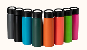 SQUEEZE ALUMINIO DE 750ML - FOSCA COM TAMPA PLÁSTICA ROSQUEAVEL