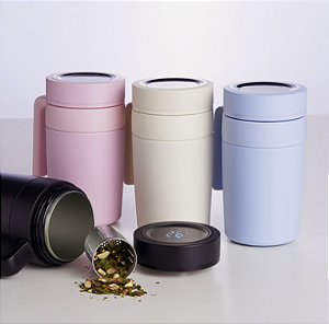 CANECA TÉRMICA INOX 500ML COM INFUSOR E DISPLAY LED