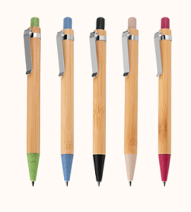 KIT CANETA DE BAMBU E ESTOJO DE PAPEL