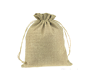 Saquinho de Juta para Lembrancinhas - 10X14cm com 10 unidades