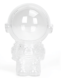 Astronauta Acrílico 7X8,5cm com 12 unidades - Branco
