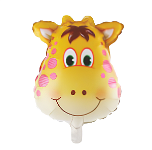 Balão Metalizado Mini Cabeça de Girafa 28X45cm com 1 unidade