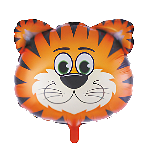Balão Metalizado Mini Cabeça de Tigre 34X41,5cm com 1 unidade
