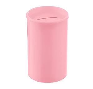 Cofrinho Plástico Rosa Bebê com 10 unidades