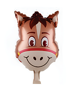 Balão Metalizado Mini Cabeça de Cavalo 45X5X27cm com 1 unidade