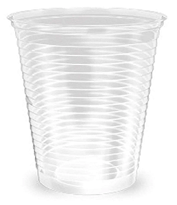 Copo Plástico 200ml com 50 unidades - Cores - Incolor