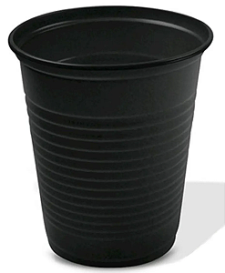 Copo Plástico 200ml com 50 unidades - Cores - Preto