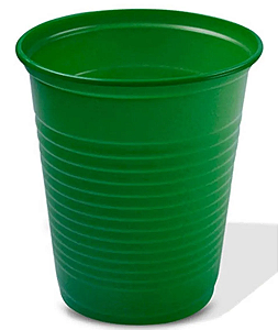 Copo Plástico 200ml com 50 unidades - Cores - Verde