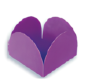 Forminhas para Doces 4 Petalas 7X7cm com 50 unidades - Roxo