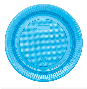 Prato Plástico 15cm com 10 unidades  - Azul Claro