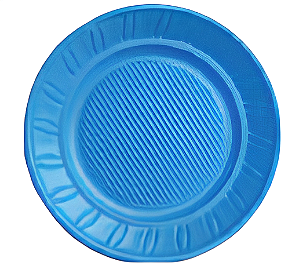 Prato Plástico 15cm com 10 unidades  - Azul Escuro