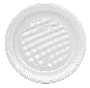 Prato Plástico 15cm com 10 unidades  - Branco