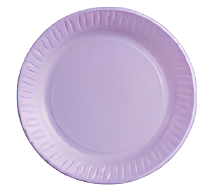 Prato Plástico 15cm com 10 unidades  - Lilás