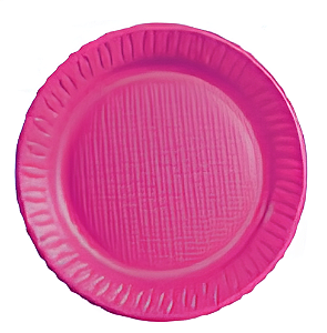 Prato Plástico 15cm com 10 unidades  - Pink