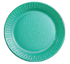 Prato Plástico 15cm com 10 unidades  - Verde