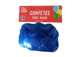 Confete Metalizado Redondo 2,5cm 25g com 1 unidade - Várias Cores