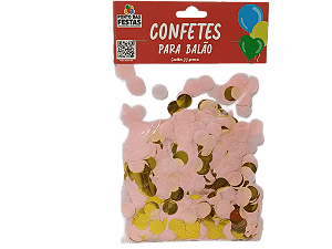 Confete Papel Metalizado Redondo 1cm 20g c/ 1 unid. - Rosa