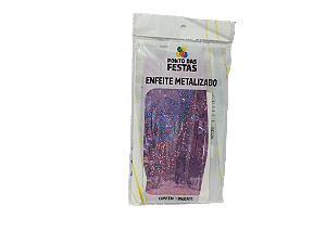Cortina Metalizada Ponto Holográfica 1x2 metros c/ 1 unidade - Rosa