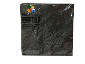Guardanapo de Papel Dupla Camada 33x33cm c/ 1 unid. - Preto