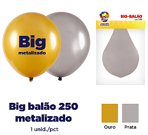 Balão  Big Metalizado Art-Latex c/ 1 unid. - Ouro - 250