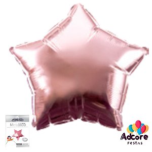 Balão Metalico Estrela Art-Latex Rose Gold 24