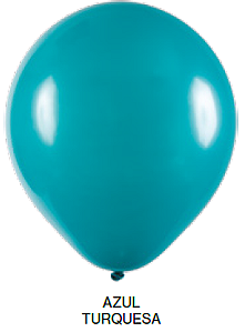 Balão Liso Art-Latex - Azul Turquesa - 12