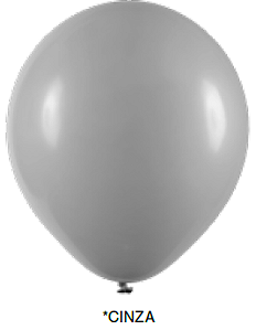 Balão Liso Art-Latex - Cinza - 5
