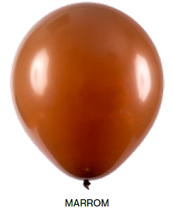 Balão Liso Art-Latex - Marrom - 24