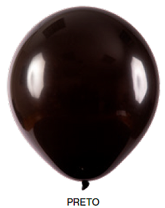 Balão Liso Art-Latex - Preto - 24