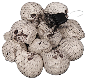 Enfeite Halloween Crânios - 12 unidades - Silver Festas - ADcore Festas