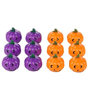 Enfeite Abóbora Halloween Sortido – 12 unidades - Silver Festas - ADcore Festas