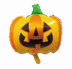 Balão Metalizado Halloween Abóbora 24” 61cm - 1 unidade - Silver Festas - ADcore Festas