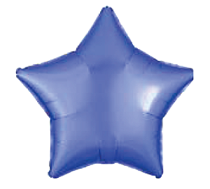 Balão Metalizado 10" 25cm Estrela c/20 unid. - Azul